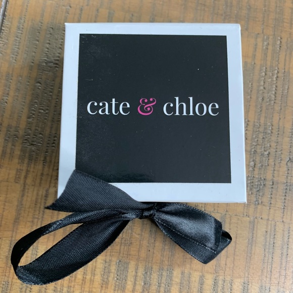 3/$30 Cate & Chloe 18k White Gold Halo Pendant Necklace CZ Crystal Teardrop - Picture 5 of 15